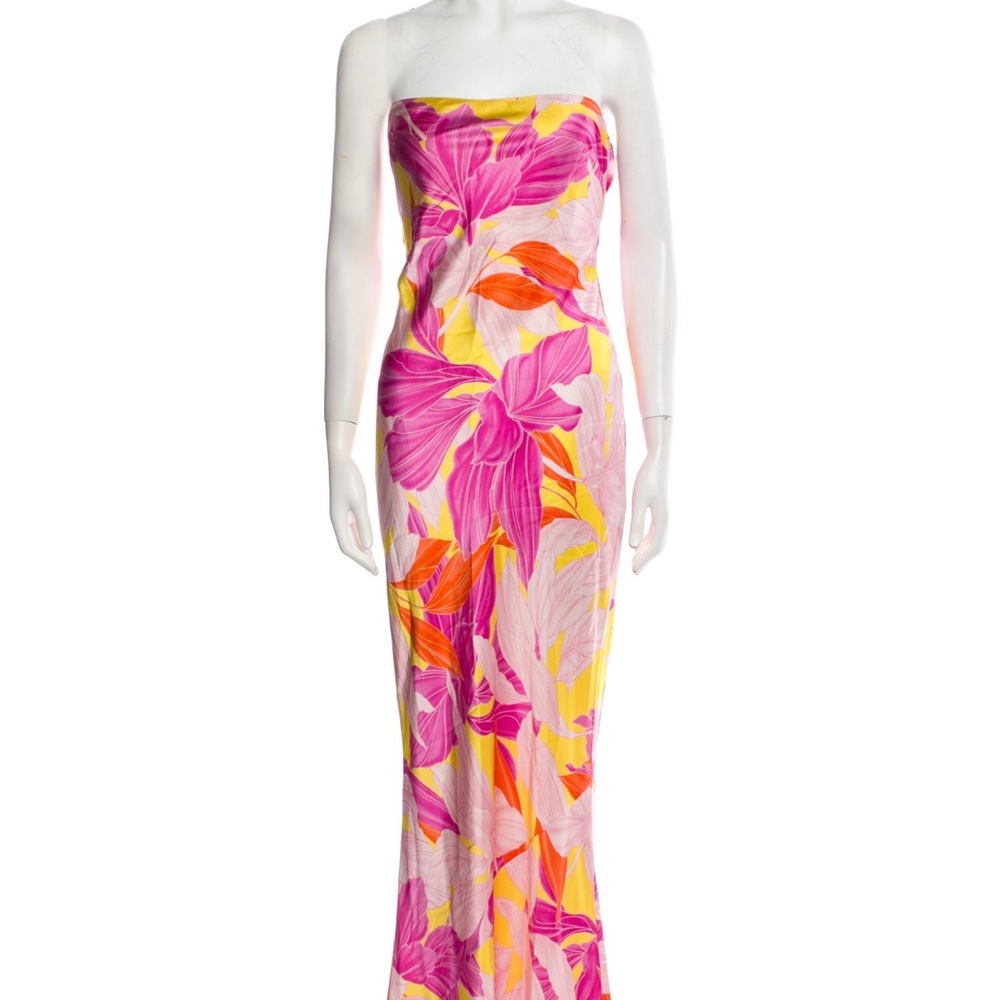 Retrofete Pink Strapless Gown Resort Wear
